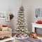 8ft. Pre-Lit Flocked North Carolina Fir Artificial Christmas Tree with Warm White LED Lights